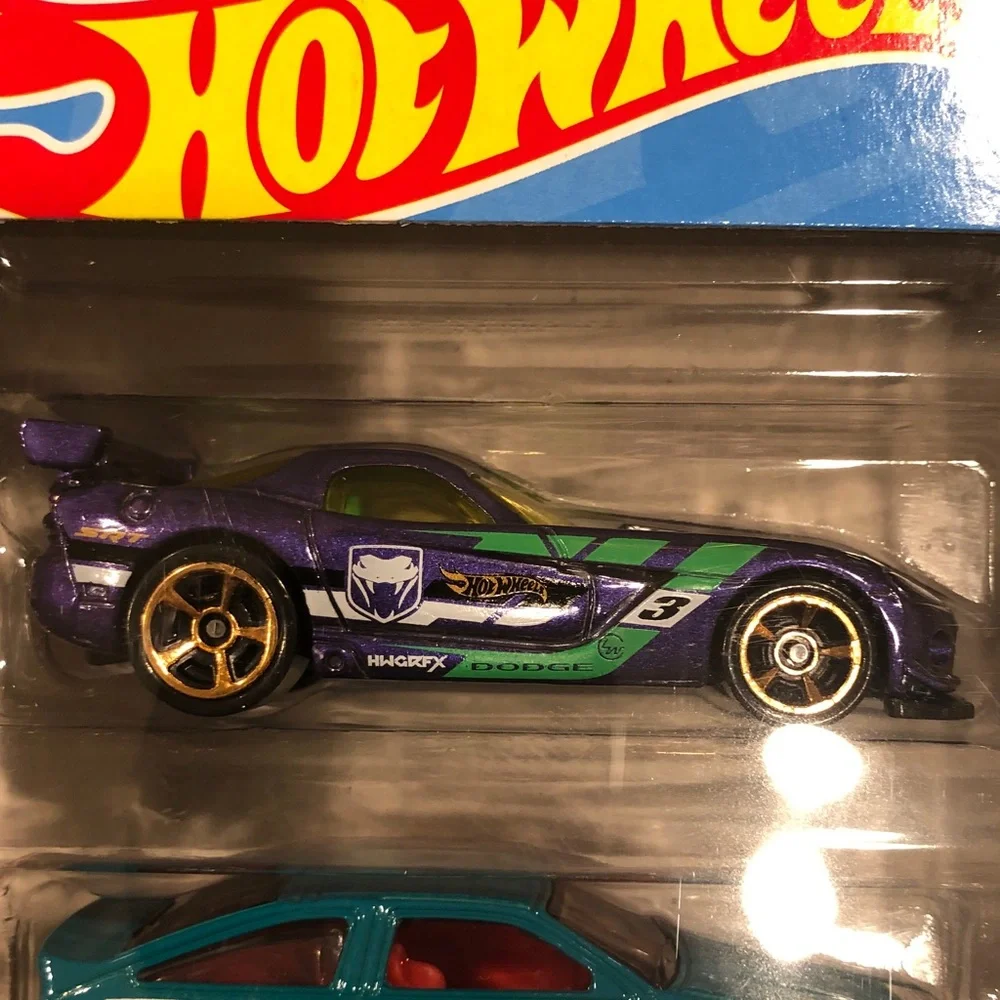 Mattel Hot Wheels Drift Car Set - Blue, Red, White, Yellow